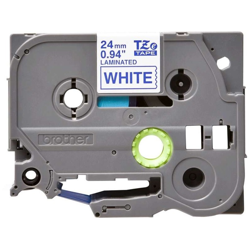Nastro per etichette laminato originale Brother TZe253 - Testo blu su sfondo bianco - Larghezza 24 mm x 8 metri Nastro per etichette laminato originale Brother TZe253 - Testo blu su sfondo bianco - Larghezza 24 mm x 8 metri