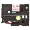 Nastro per etichette laminato originale Brother TZe262 - Testo rosso su sfondo bianco - Larghezza 36 mm x 8 metri