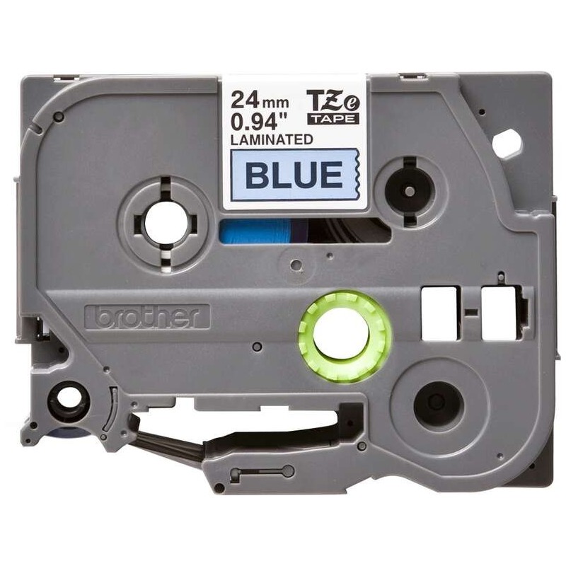 Nastro per etichette laminato originale Brother TZe551 - Testo nero su sfondo blu - Larghezza 24 mm x 8 metri Nastro per etichette laminato originale Brother TZe551 - Testo nero su sfondo blu - Larghezza 24 mm x 8 metri