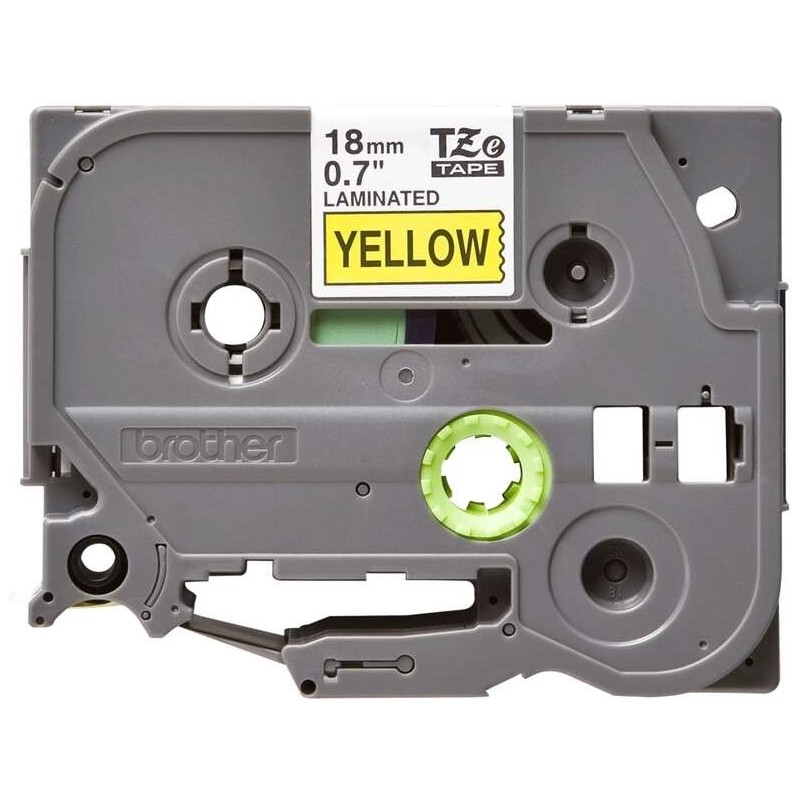 Nastro per etichette laminato originale Brother TZe641 - Testo nero su sfondo giallo - Larghezza 18 mm x 8 metri Nastro per etichette laminato originale Brother TZe641 - Testo nero su sfondo giallo - Larghezza 18 mm x 8 metri