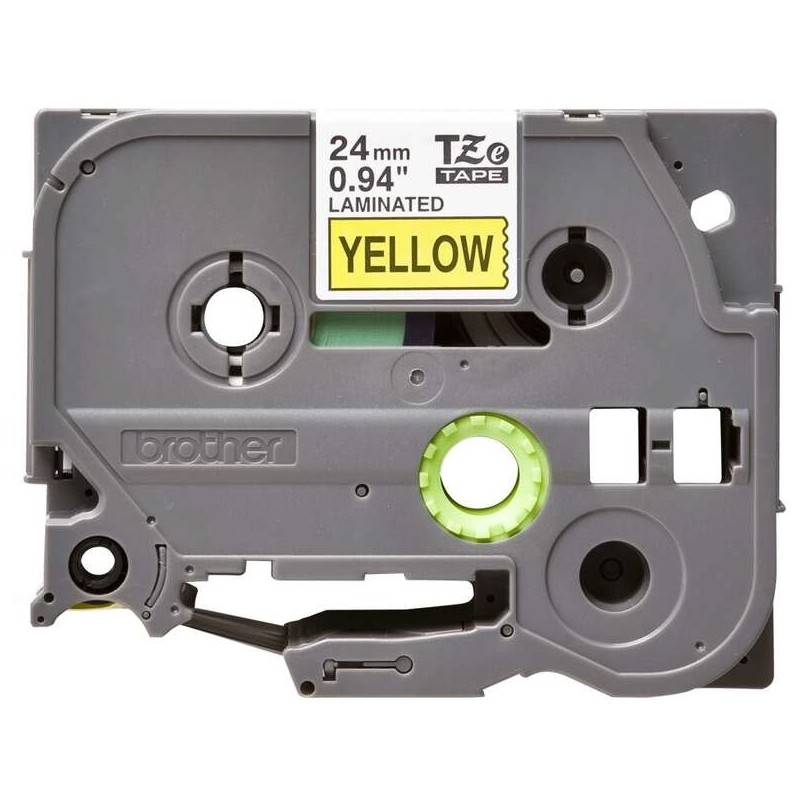 Nastro per etichette laminato originale Brother TZe651 - Testo nero su sfondo giallo - Larghezza 24 mm x 8 metri Nastro per etichette laminato originale Brother TZe651 - Testo nero su sfondo giallo - Larghezza 24 mm x 8 metri