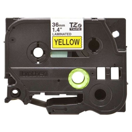 Nastro per etichette laminato originale Brother TZe661 - Testo nero su sfondo giallo - Larghezza 36 mm x 8 metri