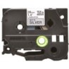 Nastro per etichette laminato metallico originale Brother TZeM961 - Testo nero su sfondo argento opaco - Larghezza 36 mm x 8 met