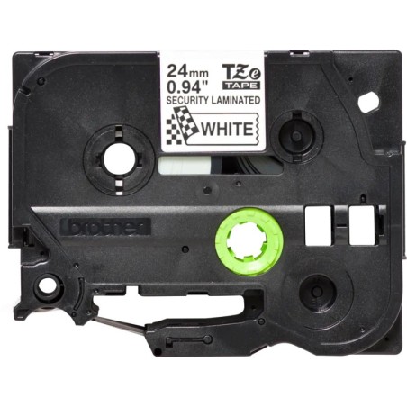 Nastro per etichette di sicurezza laminato originale Brother TZeSE5 - Testo nero su sfondo bianco - Larghezza 24 mm x 8 metri