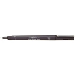 Pennarello calibrato Uni-ball Uni Pin - Punta in poliacetale da 0,5 mm. - Inchiostro resistente all'acqua e alla luce - Colore g
