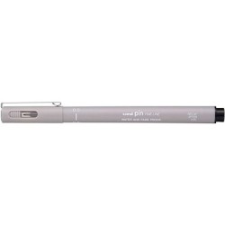 Pennarello calibrato Uni-ball Uni Pin - Punta in poliacetale da 0,5 mm. - Inchiostro resistente all'acqua e alla luce - Colore g