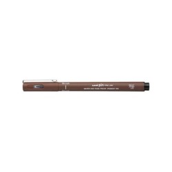 Pennarello calibrato Uni-ball Uni Pin - Punta a pennello in poliacetale - Inchiostro resistente all'acqua e alla luce - Colore s