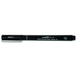 Uni-ball Rotulador Calibrado Uni Pin - Punta Poliacetal de 0.1 mm. - Tinta Resistente al Agua y a la Luz - Color Negro