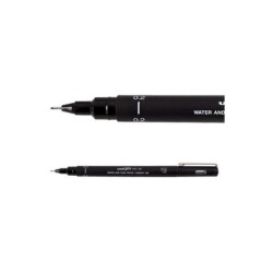 Pennarello calibrato Uni-ball Uni Pin - Punta in poliacetale da 0,2 mm. - Inchiostro resistente all'acqua e alla luce - Colore n