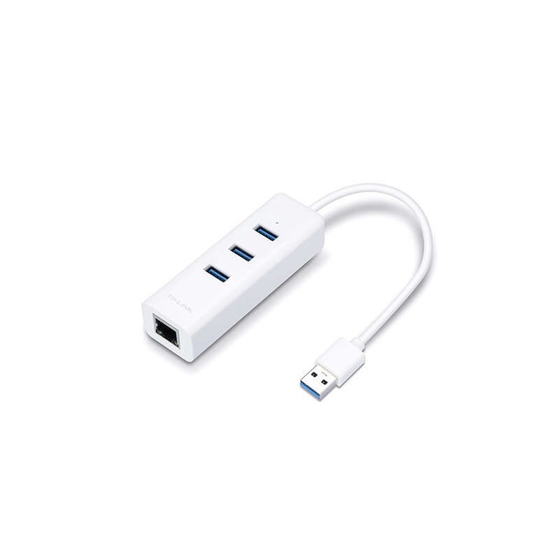 Hub USB 3.0 a 3 porte TP-Link UE330 e adattatore Gigabit Ethernet Hub USB 3.0 a 3 porte TP-Link UE330 e adattatore Gigabit Ethernet