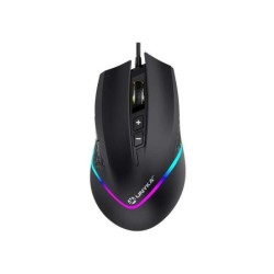 Unykach Nova M244 Raton Gaming USB con Iluminacion RGB 6400dpi - 5 Botones - Uso Diestro - Cable de 1.50m - Color Negro
