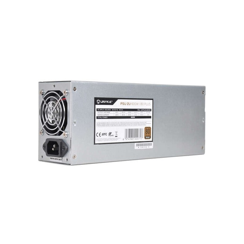Alimentatore Unykach Flex 2U 600W 80 Plus Bronze 600W Flex 2U ATX - APFC - Ventola da 60mm Alimentatore Unykach Flex 2U 600W 80 Plus Bronze 600W Flex 2U ATX - APFC - Ventola da 60mm