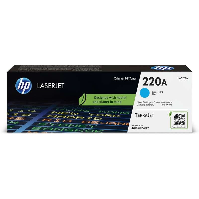 Cartuccia toner originale ciano HP W2201A - 220A Cartuccia toner originale ciano HP W2201A - 220A