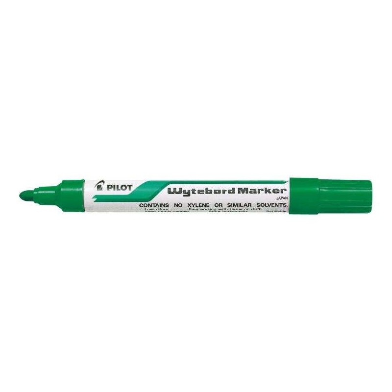 Pennarello per lavagna bianca Pilot - Punta rotonda da 4 mm - Linea da 1,8 mm - Cancellabile a secco - Colore verde Pennarello per lavagna bianca Pilot - Punta rotonda da 4 mm - Linea da 1,8 mm - Cancellabile a secco - Colore verde