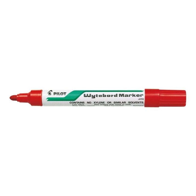 Pilot Rotulador para Pizarra Blanca - Punta Redonda de 4mm - Trazo de 1.8mm - Borrable en Seco - Color Rojo Pilot Rotulador para Pizarra Blanca - Punta Redonda de 4mm - Trazo de 1.8mm - Borrable en Seco - Color Rojo