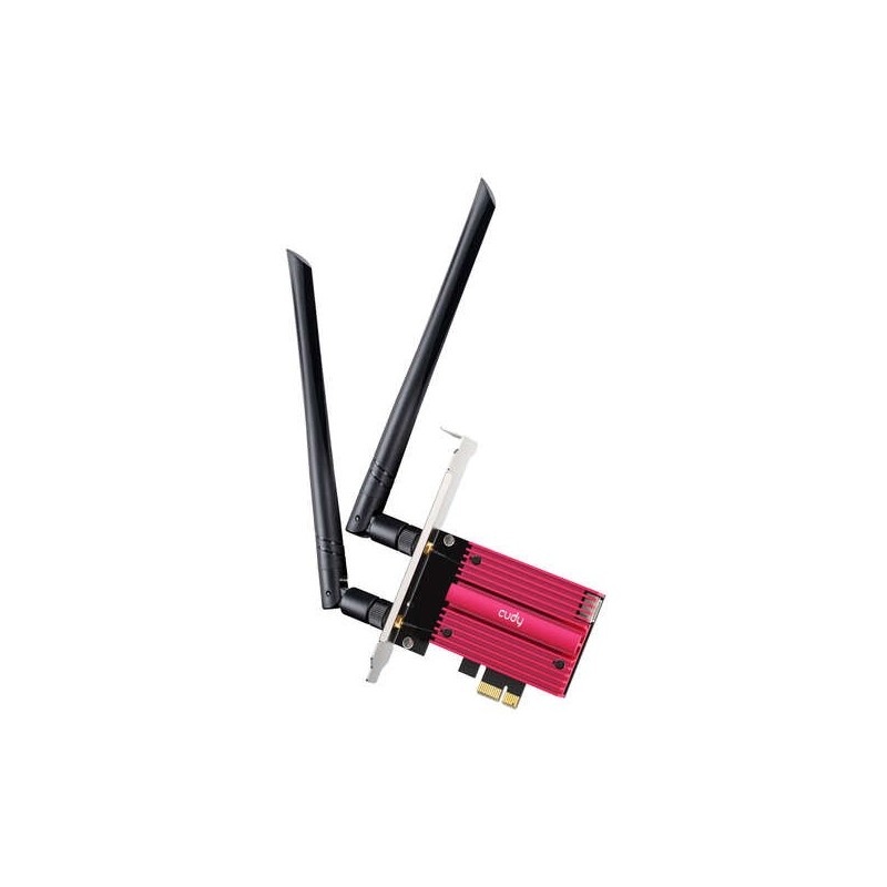 Cudy WE3000S Adaptador de Red PCI-e AX5400 WiFi 6E Tri-Banda - Bluetooth 5.2 - 2 Antenas Externas Cudy WE3000S Adaptador de Red PCI-e AX5400 WiFi 6E Tri-Banda - Bluetooth 5.2 - 2 Antenas Externas