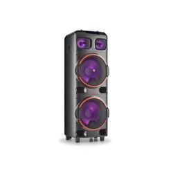 NGS Wild Dub 2 Altavoz 800W TWS Bluetooth - Doble Subwoofer 12" - USB, MicroSD y Aux In - Luces LED