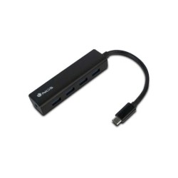 NGS Wonder Hub USB-C - 4 Puertos USB 3.0 - Velocidad de 480 Mbps a 5 Gbps - Color Negro