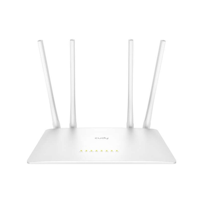 Cudy WR1200 Router WiFi Intelligente AC1200 Dual Band - 1 Porta Wan 100/10 Mbps e 4 Porte Lan 100/10 Mbps - 4 Antenne Esterne