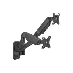 Aisens PRO Supporto a Parete Contrappeso Girevole e Inclinabile per Monitor/TV 9kg (3 Perni - 2 Bracci) da 17-32 - Colore Nero