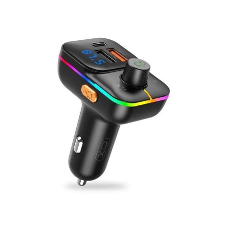Trasmettitore FM XO Bluetooth 5.0 - 2x USB-A, 1x USB-C 25W PD - Schermo LED - Funzione vivavoce