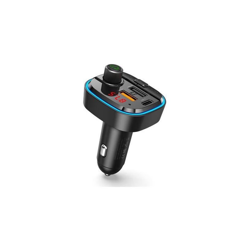 XO Transmisor Bluetooth 5.0 FM - 2x USB- A, 1x USB-C - Pantalla Led - Funcion Manos Libres XO Transmisor Bluetooth 5.0 FM - 2x USB- A, 1x USB-C - Pantalla Led - Funcion Manos Libres