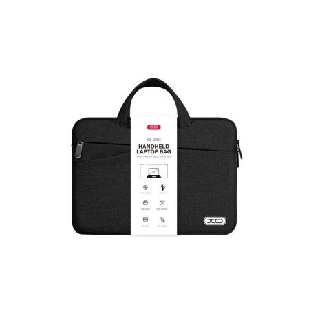 XO Maletin para Portatil - hasta 13" - Resistente a Salpicaduras, Desgaste y Arañazos - Diseño Moderno - Color Negro