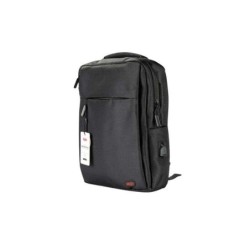 XO Mochila para Portatil - hasta 15.6" - Impermeable y Resistente - Carga Rapida USB - Diseño Ergonomico - Color Negro