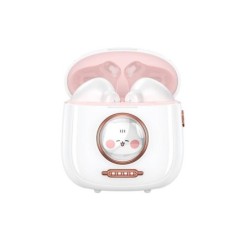 XO Auriculares Bluetooth 5.1 Kids - TWS - Hasta 5 Horas de Musica - Color Blanco/Rosa