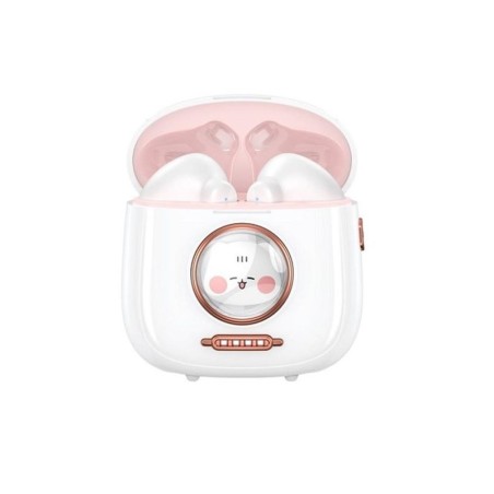 XO Cuffie Bluetooth 5.1 per Bambini - TWS - Fino a 5 Ore di Musica - Colore Bianco/Rosa