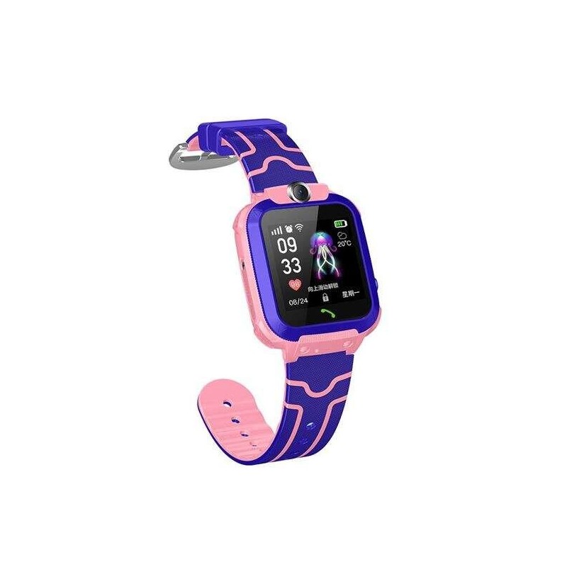 XO Smartwatch para Niños - Pantalla 1.44" - Camara Frontal - Correa de Silicona - Carga Magnetica - Color Rosa/Lila