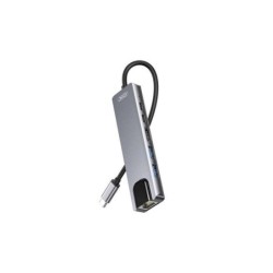 Adattatore XO tipo C HUB013 6 in 1 - Colore grigio