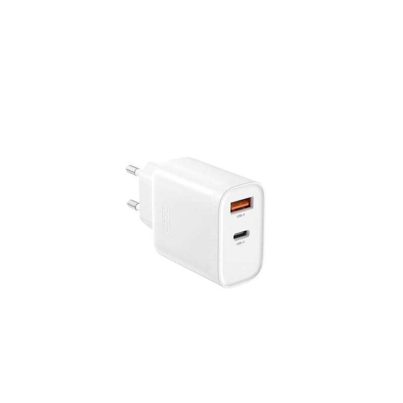 Caricabatterie XO Power L116 30 W tipo C + USB - bianco Caricabatterie XO Power L116 30 W tipo C + USB - bianco