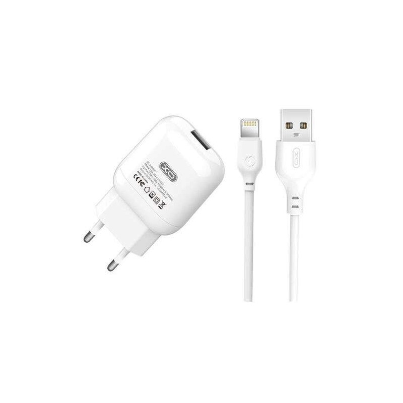 Pacchetto caricabatterie USB XO L37 + cavo da USB a Lightning Pacchetto caricabatterie USB XO L37 + cavo da USB a Lightning