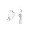 XO L64 Power Charger Pack 1x USB-A, 1x USB-C 18W Quick Charge 3.0 + cavo da USB-C a USB-C da 1 m