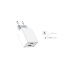 XO L65 2x caricabatterie USB + cavo da USB-A a USB-C da 1 m