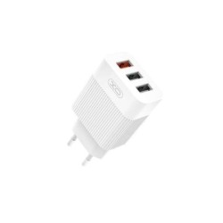 XO L72 Cargador de Corriente 1x USB-A 18W Carga Rapida 3.0, 2x USB-A