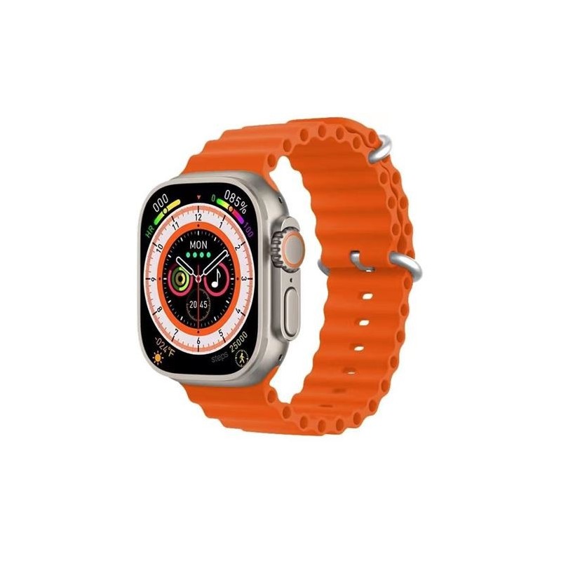XO M8 Reloj Smartwatch Pantalla IPS 1.91" - Autonomia hasta 5 Dias - Llamadas Bluetooth - Resistencia IP67 - Color Naranja