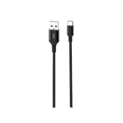 Cavo XO USB-A maschio a tipo C - 2,4 A - Ricarica + Trasmissione dati ad alta velocità - 2 m - Colore nero