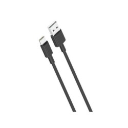 XO Cable USB-A Macho a Tipo C - 2.4A - Carga + Transmision de Datos Alta Velocidad - 1m - Color Negro