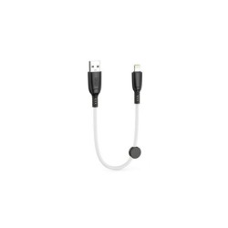 XO Cable NB247 Carga Rapida USB - Lightning - 6A - 25cm con Clip - Color Blanco