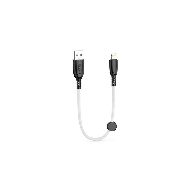 XO Cable NB247 Carga Rapida USB - Lightning - 6A - 25cm con Clip - Color Blanco XO Cable NB247 Carga Rapida USB - Lightning - 6A - 25cm con Clip - Color Blanco
