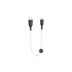 XO Cable NB247 Carga Rapida USB - Micro USB - 6A - 25cm con Clip - Color Blanco
