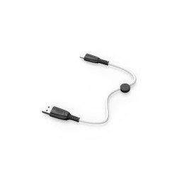 XO Cable NB247 Carga Rapida USB - Tipo C - 6A - 25cm con Clip - Color Blanco
