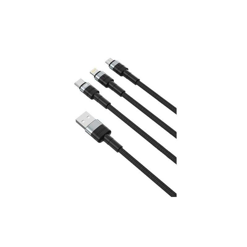 XO NBQ191 Cavo di ricarica rapida 40 W 3 in 1 - Micro + Tipo C + Lightning a USB XO NBQ191 Cavo di ricarica rapida 40 W 3 in 1 - Micro + Tipo C + Lightning a USB