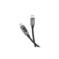 XO Cavo Intrecciato USB-C Maschio a Lightning Maschio 20W con Display LED - Ricarica + Trasmissione Dati ad Alta Velocità - Lung