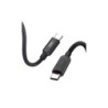 XO Cable Trenzado USB-C Macho a USB-C Macho 60W con Display LED - Carga + Transmision de Datos Alta Velocidad - Longitud 1m