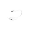 XO USB-C maschio a USB-C femmina e adattatore audio USB-C femmina - Supporta QC ordinario e ricarica 5V/2A - Cavo da 15 cm