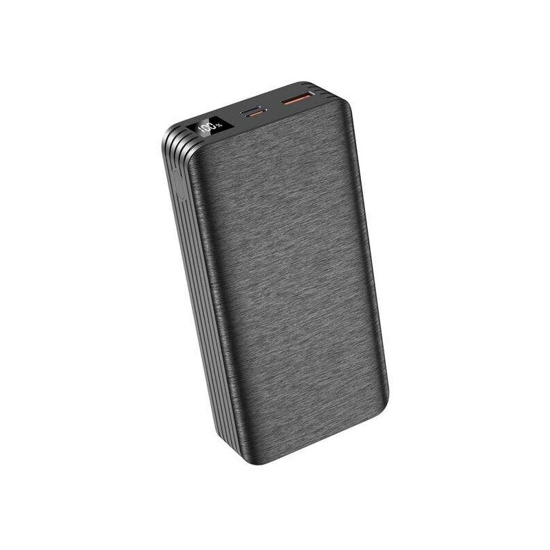 XO PR144 Powerbank 20000MAH - USB + Tipo C - Pantalla LCD - Carga Rapida - Color Negro