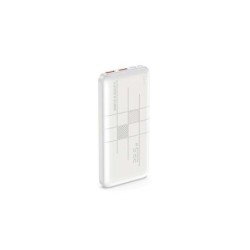 XO Powerbank PR187 10000mAh con Carga Rapida 22.5W - Pantalla LCD - 1x USB-C 20W, 2x USB - Color Blanco